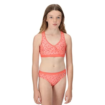 Abbildung von Regatta Unisex Hosanna Swim Bikini Top, Fusion Coral Foil Dot, 11 12 Jahre (146 152)