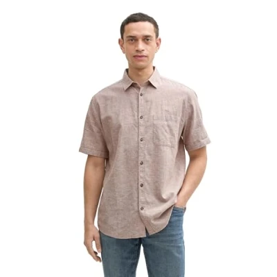 Abbildung von TOM Tailor Hemd, Herren, Größe: Large, Mocha brown chambray