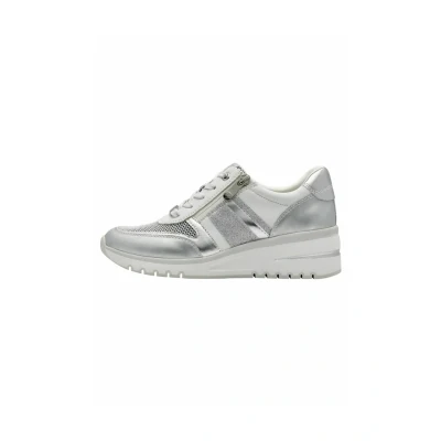 Abbildung von MARCO TOZZI Damen Sneaker flach mit Reißverschluss Chunky Sohle, Weiß (White Comb), 38 EU