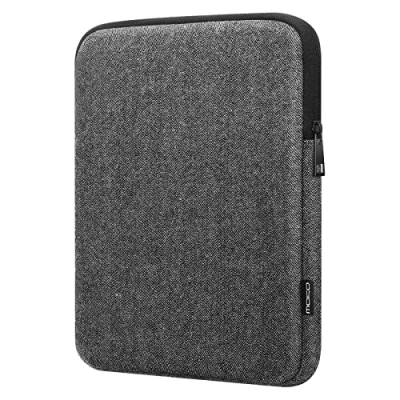 Abbildung von MoKo 9 11 Zoll Tablet Tasche aus Wolle &amp; Polyester, Schutztasche Hülle Kompatibel mit iPad Pro 2021/2020, 9/8/7 10.2, Air 4 10.9, Galaxy S8 11, Polyestertasche Tragetasche, Schwarz+Grau