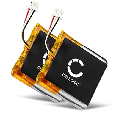 Abbildung von CELLONIC 2X Ersatz Akku AHB552826TPC 2 für Sennheiser GSP 670, 500, 350 Wireless Kopfhörer Ersatzakku 350mAh Batterie, Kopfhörerakku, Bluetooth Headset