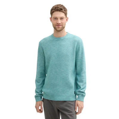 Abbildung von TOM Tailor Strickpullover, Herren, Größe: Small, Navy peanut fancy multicolor
