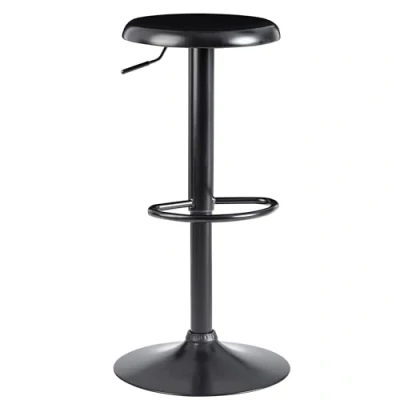 Abbildung von FineBuy Barhocker Schwarz Hocker ohne Lehne 58 79 cm Barstuhl, Küchenhocker Metall 100kg, Design Tresenhocker Drehbar Bistrohocker