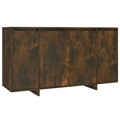Abbildung von vidaXL Sideboard mit 4 Türen Kommode Anrichte Schrank Beistellschrank Mehrzweckschrank Standschrank Räuchereiche 135x41x75cm Holzwerkstoff