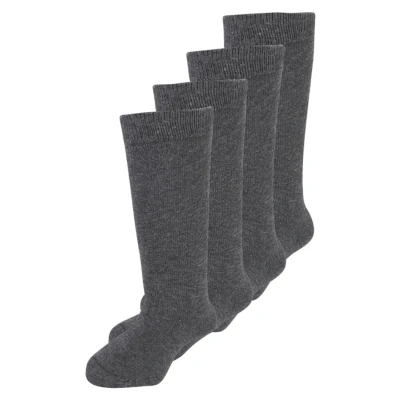 Abbildung von camano 4 PACK Kniestrümpfe für Kinder, Größe: 23 26, Anthracite