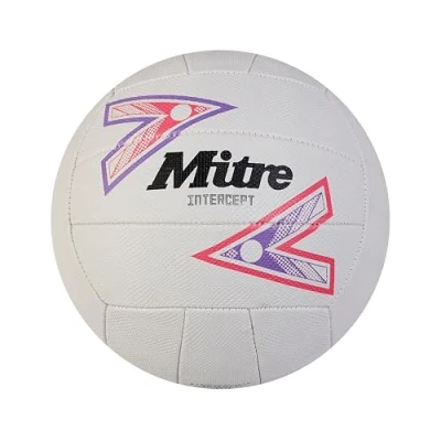 Abbildung von Mitre Intercept Fußball für Unisex Erwachsene, Weiß/Lila/Rosa, 5