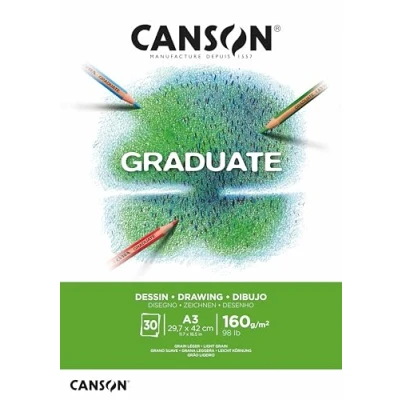Abbildung von Canson Pad Graduate Drawing White Paper A3 160 g Skizzenbuch