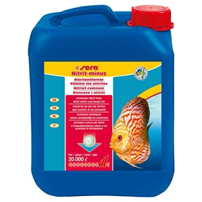 Abbildung von sera Nitrit minus 5 Ltr. Wasseraufbereiter Aquarium, Soforthilfe gegen Nitrit, entfernt bis zu 1,5 mg/l pro Dosierung beugt Nitritpeak vor