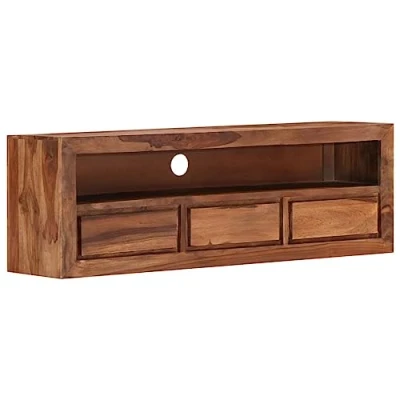 Abbildung von vidaXL Sheesham Holz Massiv TV Schrank Board Tisch Möbel Lowboard Fernsehtisch Fernsehschrank Sideboard Fernseher Fernsehmöbel 120x30x40cm