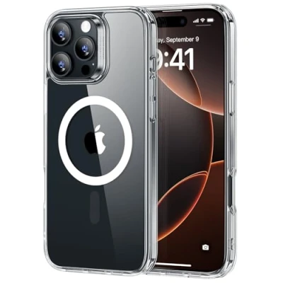 Abbildung von ESR für iPhone 16 Pro Max Hülle, kompatibel mit MagSafe, stoßfester militärnorm Schutz, magnetische Handyhülle Max, Classic Hybrid Hülle (HaloLock), Klar
