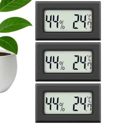 Abbildung von MAVORI Raumthermometer und Hygrometer innen mit sehr präzisen Messwerten, 3 tlg., Thermometer digital