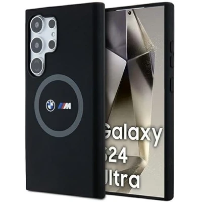 Abbildung von CG Mobile BMW BMHMS24L23SROK Hülle für S24 Ultra S928 Schwarz hardcase M Silicone Printed Ring