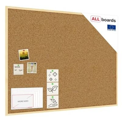 Abbildung von ALLboards Pinnwand mit Holz Rahmen 120x90cm Korktafel Korkwand Kork