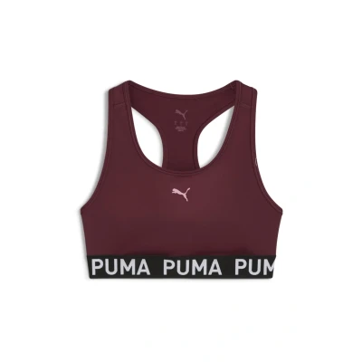 Abbildung von Puma Keeps Elastic Sportbh mit mittlerer Stützkraft, Damen, Größe: Small, Ruby shimmer