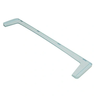 Abbildung von Hotpoint Indesit Fordere Rahmenleiste für Kühlschrank Glasplatte, weiß, Regal, vorne. Original Teilenummer: C00114611
