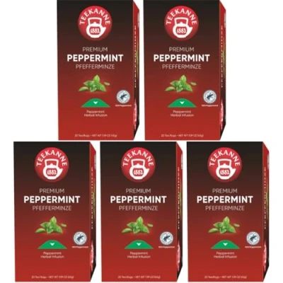 Abbildung von Teekanne Premium Pfefferminze, 5er Pack (5 x 20 Teebeutel), 5 45 g