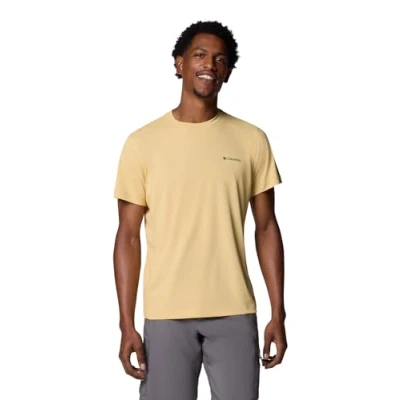 Abbildung von Columbia Men&#039;s Zero Rules Light Short Sleeve Crew, Technical T Shirt, Sand Dune, S