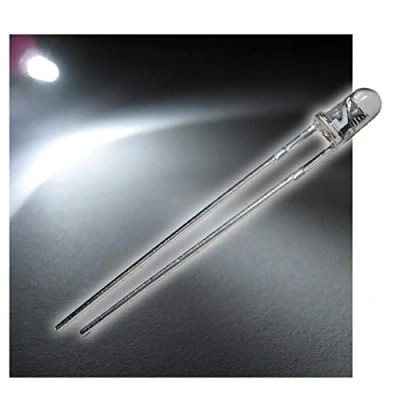 Abbildung von world trading net 20 LEDs 3mm wasserklar pw Typ WTN 3 10000pw, Leuchtdiode, bedrahtet, Diode Leuchtend, als Bauteil