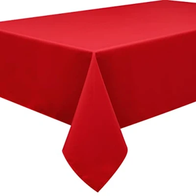Abbildung von Qualitäts Tischdecke Textil Eckig 140 x 180 cm, Farbe wählbar Rot