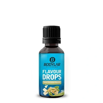 Abbildung von Bodylab24 Flavour Drops 30ml Weiße Schokolade Pistazie, Kalorienfreie, Zuckerfreie &amp; Fettfreie Aroma Tropfen, Flavdrops zum Süßen von Lebensmitteln, Geschmackstropfen ohne Künstliche Farbstoffe
