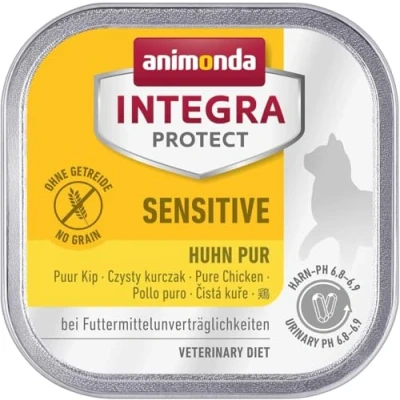 Abbildung von animonda INTEGRA PROTECT Katzenfutter nass Sensitive Huhn Pur (16 x 100g), vom Tierarzt empfohlen bei Futtermittelallergie, mit Veterinären entwickeltes Diätalleinfutter für erwachsene Katzen