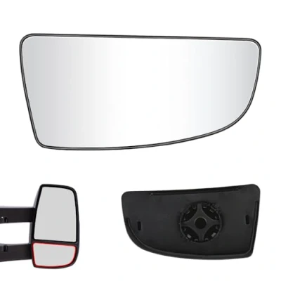 Abbildung von SENZEAL Spiegelglas Rechts Beifahrerseite mit Trägerplatte für Ford Transit MK8 2014 2022 1855102 BK3117A700AB Außenspiegel Glas Ersatz (Unten Rechts)