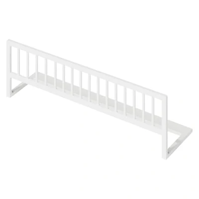 Abbildung von Bellabino Yuna Bett Rausfallschutz für Kinderbett und Babybett aus Kiefer Massivholz, klappbares Bettschutzgitter Reisen, 115 x 37 33 cm, Bettgitter Kleinkinder Babys, weiß lackiert