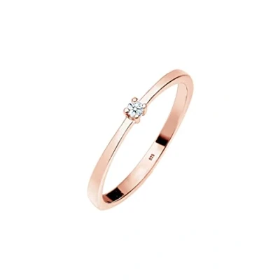 Abbildung von Elli DIAMONDS Verlobungsring Verlobung Solitär Diamant (0.03 ct) 925 Silber