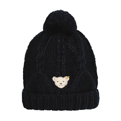 Abbildung von Steiff Boy&#039;s Bommel Beanie Mütze, Navy, 49