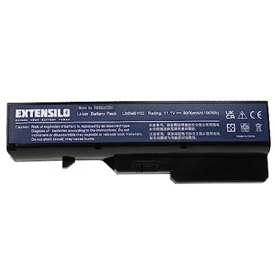 Abbildung von EXTENSILO Akku kompatibel mit Lenovo IdeaPad G575M, G770, G770A, G770E, G770L, V360, V360A, G780 Notebook (9000mAh, 11,1V, Li Ion)