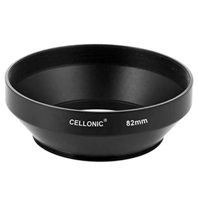 Abbildung von CELLONIC® Weitwinkel Gegenlichtblende kompatibel mit Ø 82mm Filtergewinde Objektiv Sonnenblende Kamera Streulichtblende Lens Hood