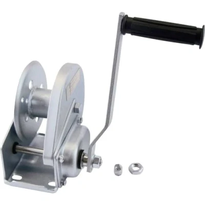Abbildung von Berger &amp;amp Schröter Handkurbel 60141 Zugkraft (stehend)=600 kg Edelstahlgehäuse, Lastdruckbremse