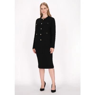 Abbildung von Strickjacke SCHMUDDELWEDDA XS/S / Schwarz 50% Acrylic 32% Polyesteramide 18% Polyester