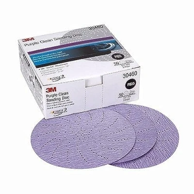 Abbildung von 3M Hookit Purple Clean Schleifscheibe 334U, 30460, 12,7 cm, P800, 50 Scheiben pro Karton