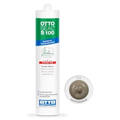Abbildung von OTTO Chemie Silikon Ottoseal S100 Premium Sanitär 300ml, Silikon, gebrauchsfertig, Exzellente Verarbeitbarkeit, für innen und außen, ideal zum Abdichten