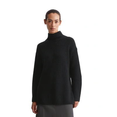 Abbildung von Marc O&#039;Polo Longsleeve Stand UP Collar Strickpullover, Damen, Größe: Large, Black