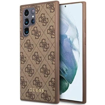 Abbildung von Guess GUHCS23LG4GFBR Samsung S23 Ultra S918 Braun 4G Metall