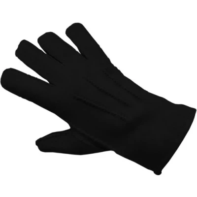 Abbildung von Reissner Lammfelle warme Merino Lammfell Finger Handschuhe für Damen und Herren HDS FINGER1 XS SCH schwarz (Handumfang 15cm)