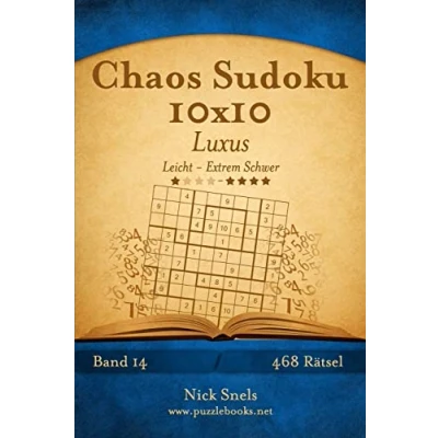 Abbildung von Chaos Sudoku 10x10 Luxus Leicht bis Extrem Schwer Band 14 468 Rätsel