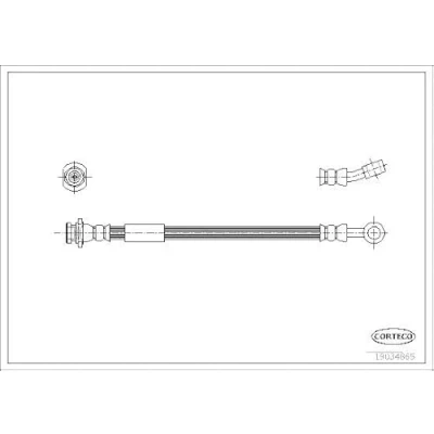 Abbildung von CORTECO 19034865 Bremsschläuche Vorderachse rechts 325 SUZUKI: Jimny SUV