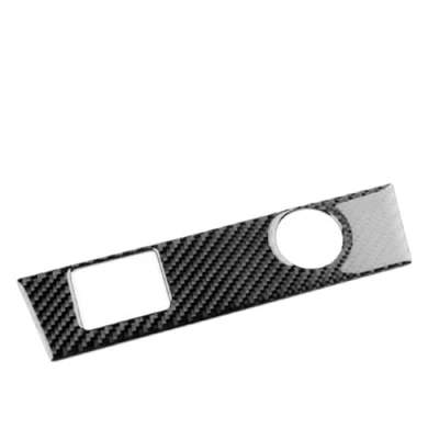 Abbildung von Kohlefaser Auto Aufkleber Carbon Faser Für Ford Mustang GT 2024 2025 USB Leichter Panel Innen Trim Zubehör Dekorative(Black Carbon)