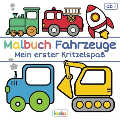 Abbildung von Malbuch Fahrzeuge Mein erster Kritzelspaß: Für Kinder ab 1 Jahr Autos, Bagger, Boote und viele weitere große zum Ausmalen Kritzeln