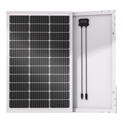 Abbildung von ECO WORTHY 100W Solarpanel Monokristallines, 12V Solarmodul mit Aluminiumrahmen, Geeignet für Batterien Boot, Wohnmobile, Gartenhäuse, Haus