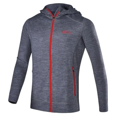 Abbildung von Black Crevice Herren Merino Kapuzenjacke, grau, M