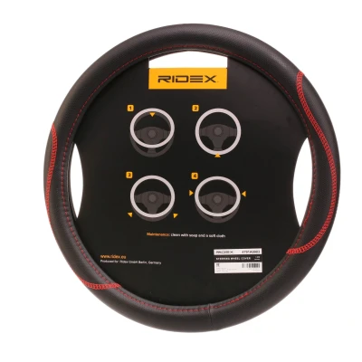 Abbildung von RIDEX 4791A0003 Lenkradbezug schwarz, Rot 37 39 PVC
