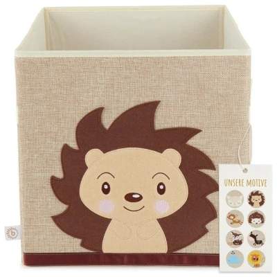 Abbildung von Bieco Spielzeugkiste Igel Piksi Kiste für Spielzeug Kisten Kallax Regal Aufbewahrung Aufbewahrungsbox Kinderzimmer Box Boxen 33x33