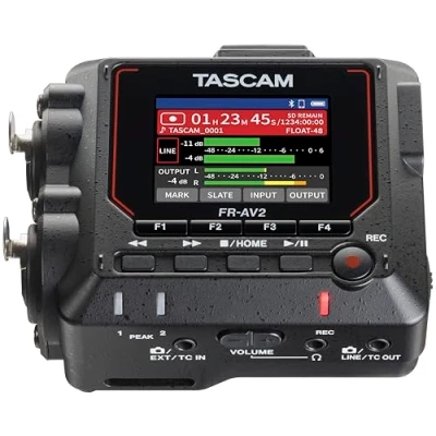 Abbildung von TASCAM FR AV2 Professioneller 2 Kanal Audiorecorder, 192kHz/32Bit Float, XLR/TRS, Timecode