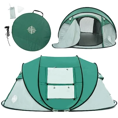 Abbildung von GOGLAND® 2 3 &amp; 6 Personen Camping Zelt Pop Up, Tunnelzelt, Wasserdicht (Wassersäule 2.000 mm) Lichtschutzfaktor 50+ (Pop Up Personen)