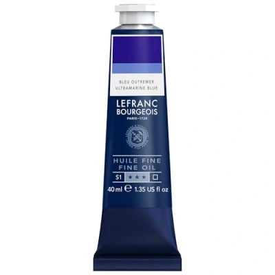 Abbildung von Lefranc Bourgeois 301769 Feine Ölfarbe in hervorragender Qualität,lichtecht mit gleichmäßige Konsistenz, 40ml Tube, ideal für Keilrahmen, Leinwand, Malkarton Blauviolett