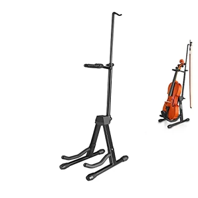 Abbildung von Eastar Geigenständer, Instrumentenständer, faltbar klappbares Stativ Metallständer für Violine/Viola/Ukulele/Gitarre/Mandoline